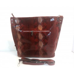 Leather Bag TS54-05 Colour Snake Bordo