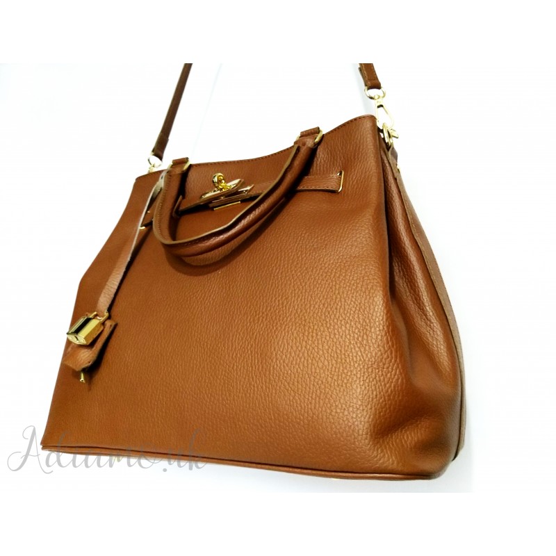 Leather Bag TS04-190 Colour Camel - Adiamo