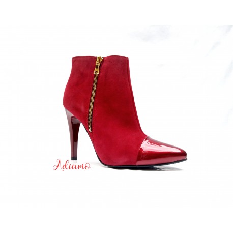 Suedette Heel Ankle Boots