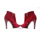 Suedette Heel Ankle Boots