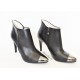 black Nickel Ankle High Heels