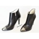 black Nickel Ankle High Heels