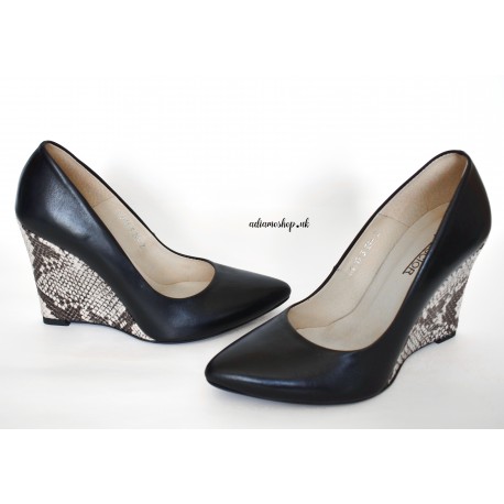 Black & Cobra High Heels